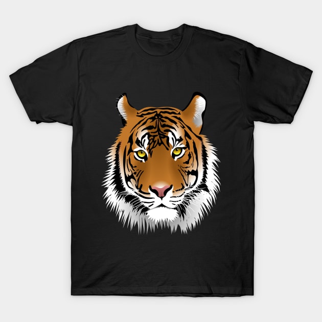 Tiger head T-Shirt by momo1978